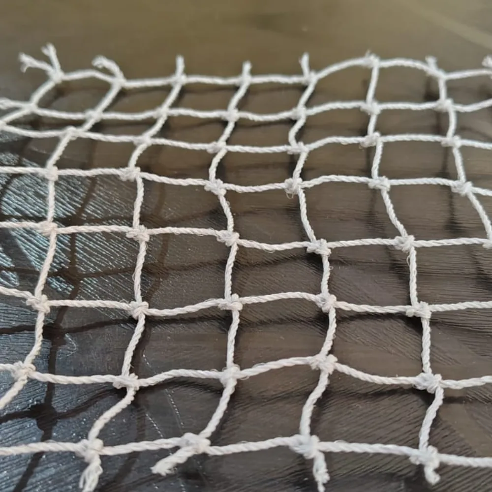 White Knotted Balcony Protection Net